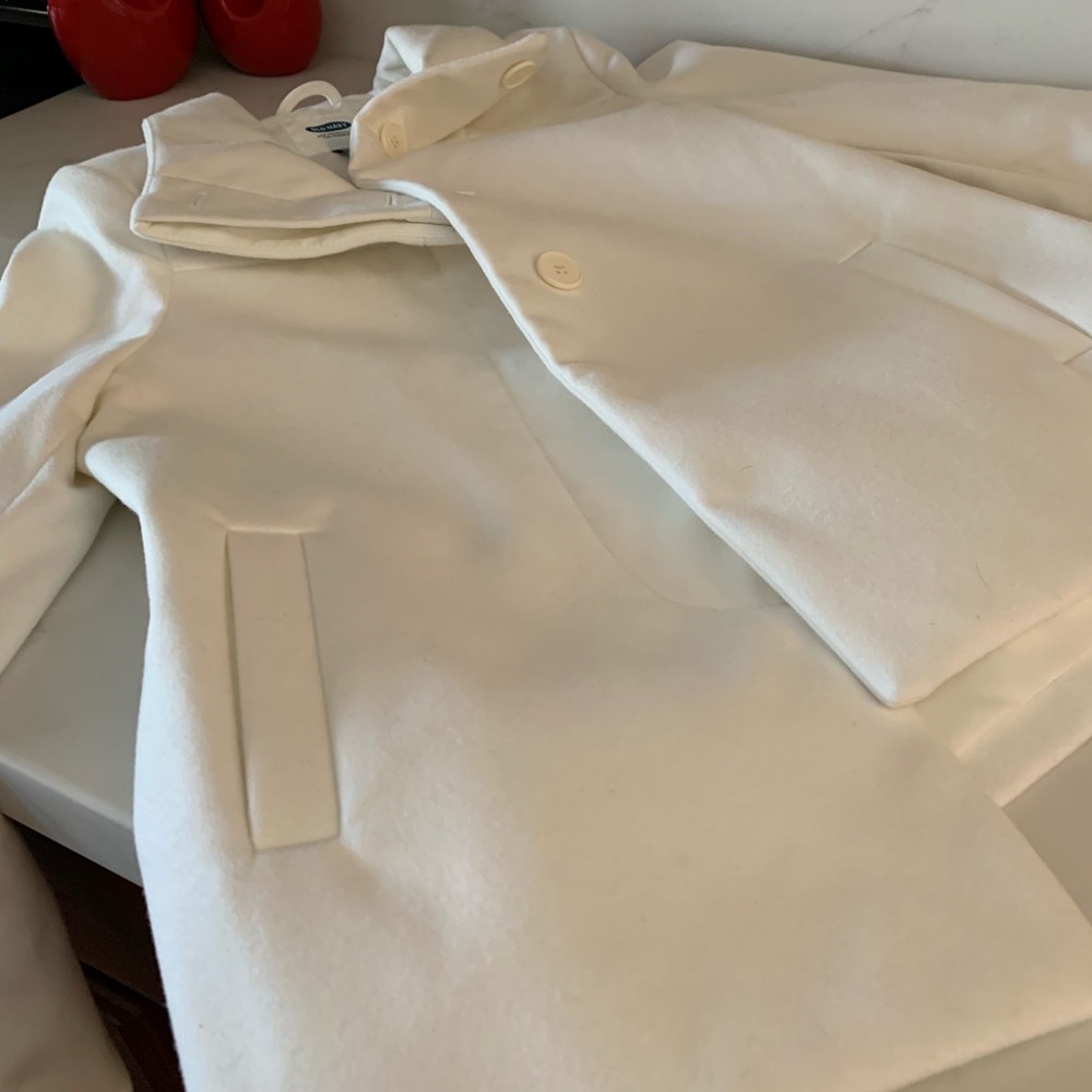 Old navy Cream/white fully lined peacoat XS